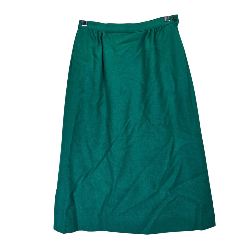 NEW Vintage Pendleton Wool Womens Skirt Size 6 Academia 80s Green Preppy Career